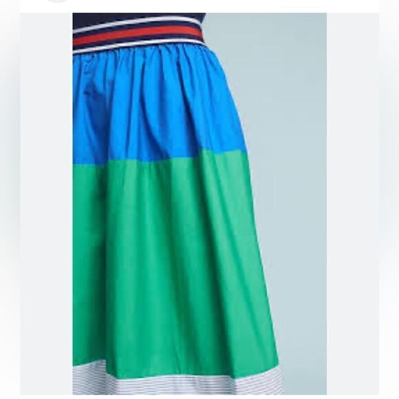 Maeve colorblocked poplin skirt - Picture 3 of 7